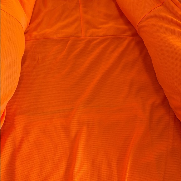 sandy Liang Orange Fleece Jacket with Gray Accents, excellent condition, Worn 1x - Picture 7 of 10